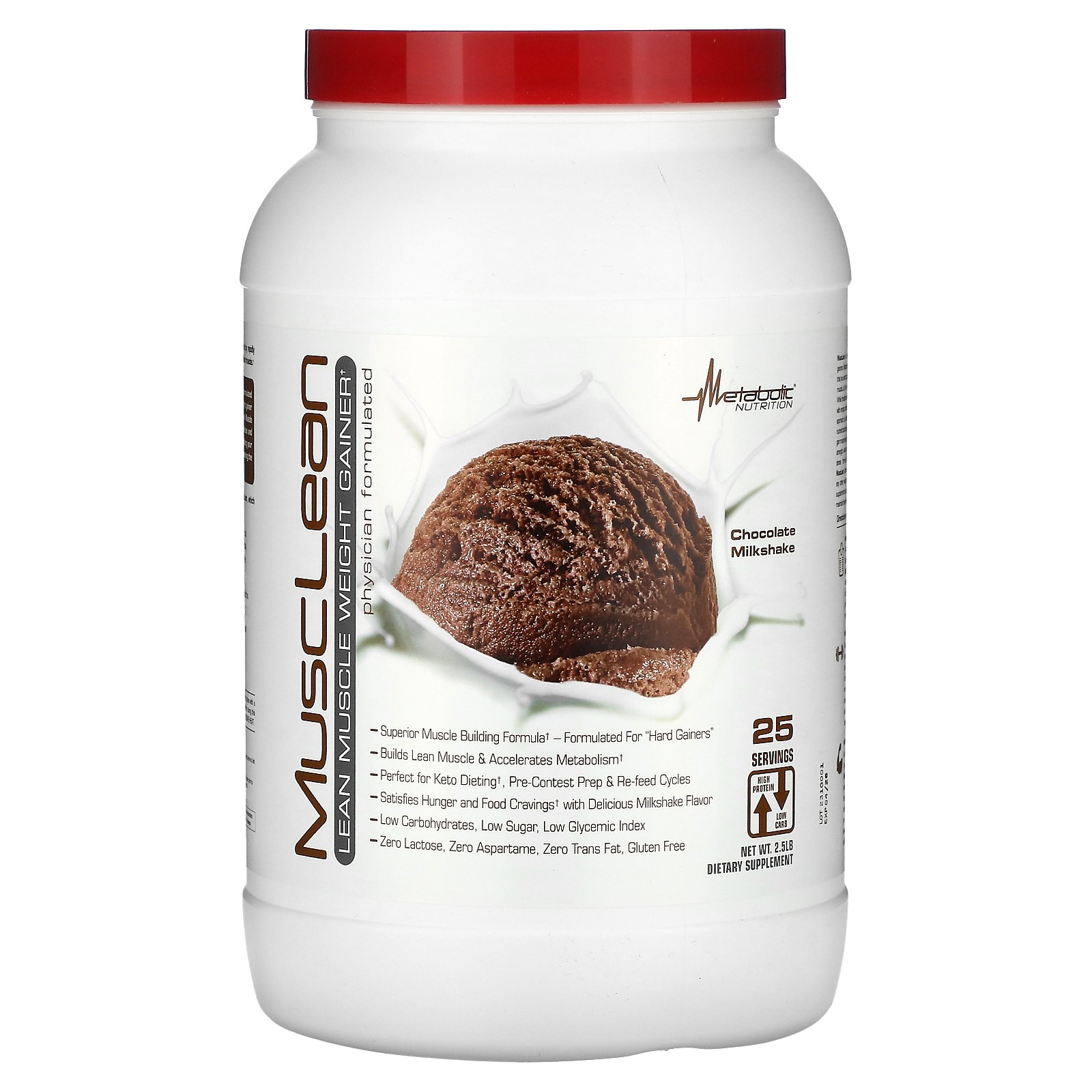 MuscLean средство для увеличения мышечной массы Шоколадный молочный коктейль 25 фунта 11790₽