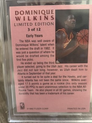 holographic plastic business cards 1992-93 Upper Deck Dominique Wilkins Michael Jordan main image 1