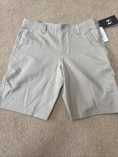 Boy Size Youth Large YLG Under Armour Khaki Tan Shorts - NWT