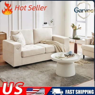 76'' Velvet Sofa Loveseat Comfy Couch Removable Cover Cushion Space
