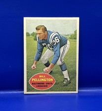 1960 Topps  #  8 Bill Pellington RC Rookie EX-EXMINT Baltimore Colts