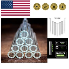 4 Inches Long 10 Pieces Glass Borosilicate Blowing Tubes 12 mm OD 2mm Thick W...