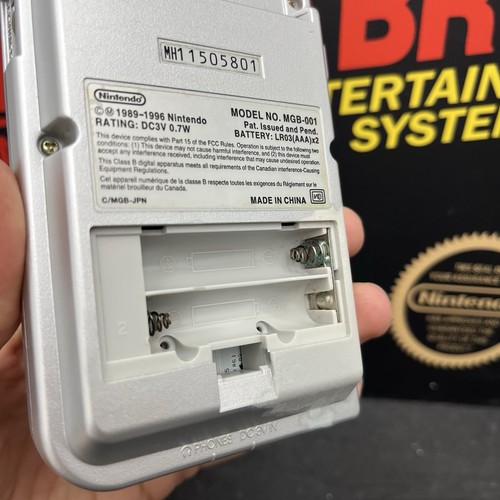 Nintendo Game Boy Pocket Silver MGB-001 Screen Burn Sound Working FREE POSTAGE - Picture 11 of 12