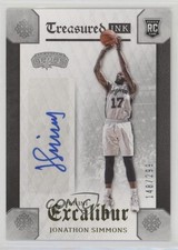 2015-16 Panini Excalibur Treasured Ink 148/299 Jonathon Simmons #TI-JSM Auto 0a1
