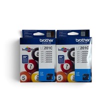 Brother LC201C Cyan Innobella Ink Cartridge - Lot of 2 OEM NEW EXP 2025.03