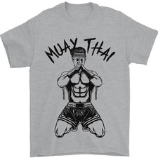 Luchador De Muay Thai Artes Marciales Mixtas MMA Camiseta 100% Algodón