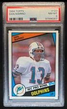 1984 Topps Dan Marino Rookie RC #123 Dolphins PSA 8