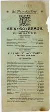 1889 University of Notre Dame St. Patrick's Day Program Erin Go Bragh #8W