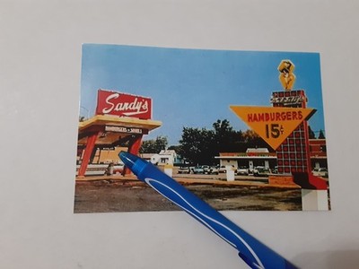 SANDY'S, DRIVE-IN RESTAURANT, 1960s, GLOSSY COLOR, 4X6 PHOTO, BRAND NEW 