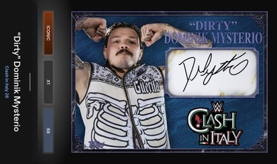 Dominik Mysterio Blue Marble Signature Iconic - Topps Slam WWE Clash In Italy 26