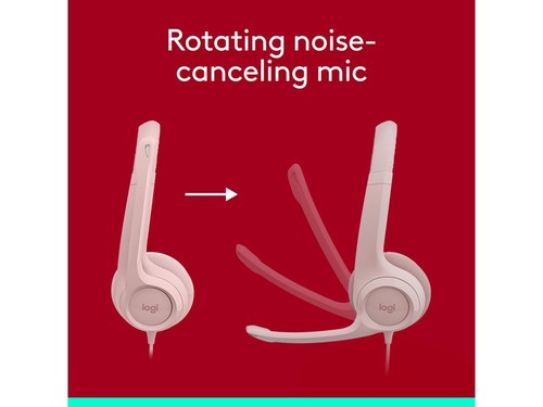 Logitech H390 Wired Headset for PC/Laptop, Stereo Headphones with Noise - 第 3/5 張圖片