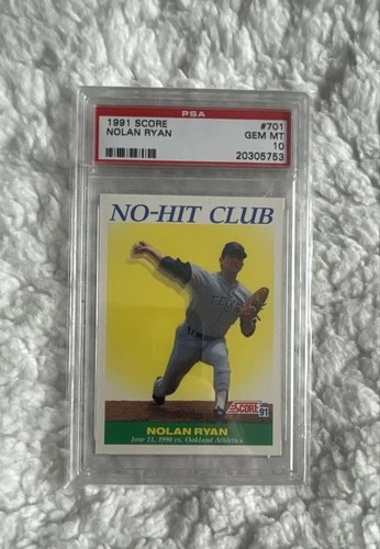 1991 Score - Nolan Ryan No-Hit Club PSA 10 #701