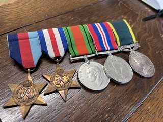 WW2 Territorial Medals 43 Reconnaissance Recce ex Glosters RUSSELL Tewkesbury