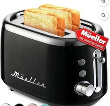 Mueller Retro Toaster 2 Slice with 7 Browning...
