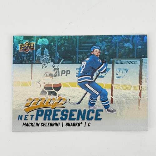Macklin Celebrini #NP-10 2025 Upper Deck MVP Net Presence card