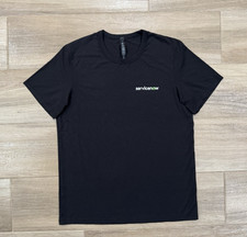 Lululemon Men's T-Shirt MEDIUM Black Short Sleeve Lightweight *Custom Logo*