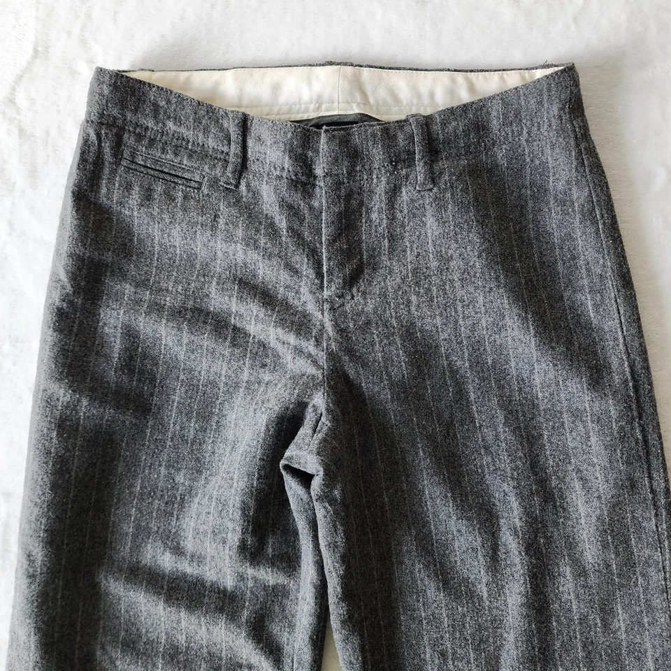 GAP Crop Pants Wool Pinstripe Womens 0 Adjustable Button Hem Knickerbocker Tweed - Bild 4 von 4