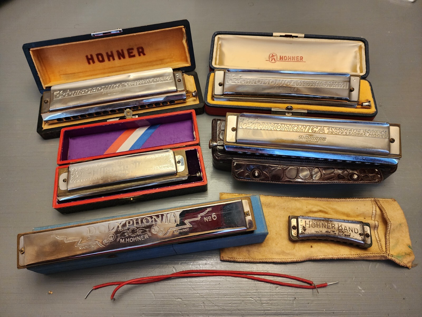 Lot HOHNER Harmonicas SUPER CHROMINICA 280 SYMPHONIA BAND VINTAGE eBay