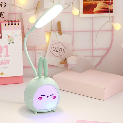 LED Portable Cute Rabbit Table Lamp Reading Night Light USB Rechargable NEW - Picture 2 of 11