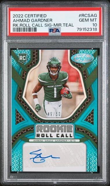 Sauce Gardner Panini Certified Rookie Roll Call Signatures #RCSAG Mirror Teal