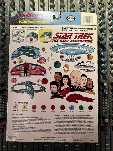 1993 Star Trek The Next Generation Magic Cling Window Scenes Unopened - Picture 2 of 2