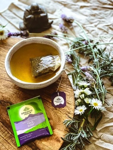 ORGANIC INDIA TEA TULSI SLEEP 25 TEABAGS - Pack of 5 Free Shipping - Picture 2 of 3