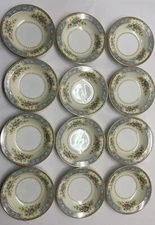 12 Noritake CHEVONIA CHINA Berry Dessert Bowls 5 3/4” Occupied Japan Excellent