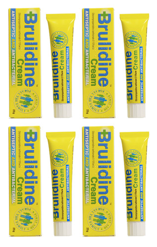 4 x brulidine cream antiseptic & antibacterial 25g