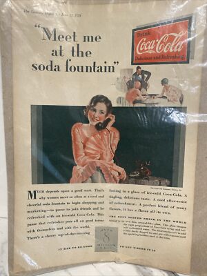 Coca Cola 1929 Advertisement Meet Me At The Soda Fountain The Literary Digest