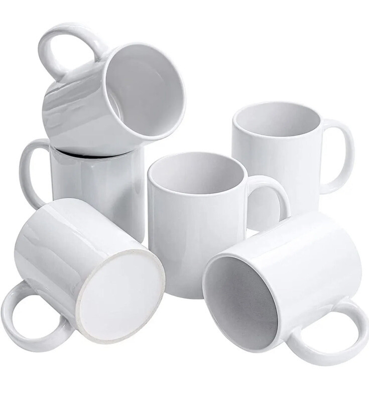 36 Sublimation White Mug,11oz, Blank Coffee Mug Ceramic blank cup Comes  with box | eBay