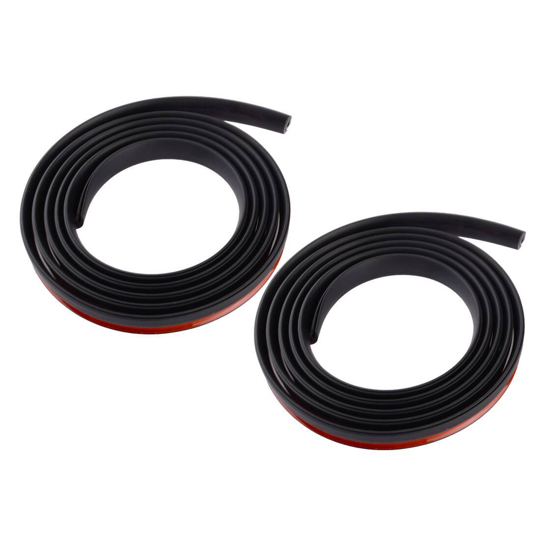 2Pcs 6.56ft H-Shape Car Windshield Weather Seal Rubber Trim