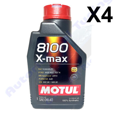 MOTUL 8100 X-Max 0W40 A3 B4 Motoröl Hoch Leistung 100% Kunststoff 4 Liter