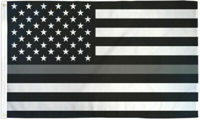 Thin Gray Line Flag 3x5 Support Corrections Officers Thin Line Flag Grey Line US