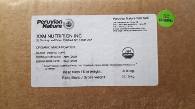 Organic Maca Root Powder  22 lbs (10 kg)/Bag import from Peru FDA certified