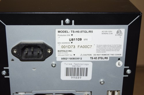 Buffalo TeraStation TS-H0.0TGL/R5 4-Bay Storage 8TB (4x 2TB) External Hard Drive - Picture 10 of 10