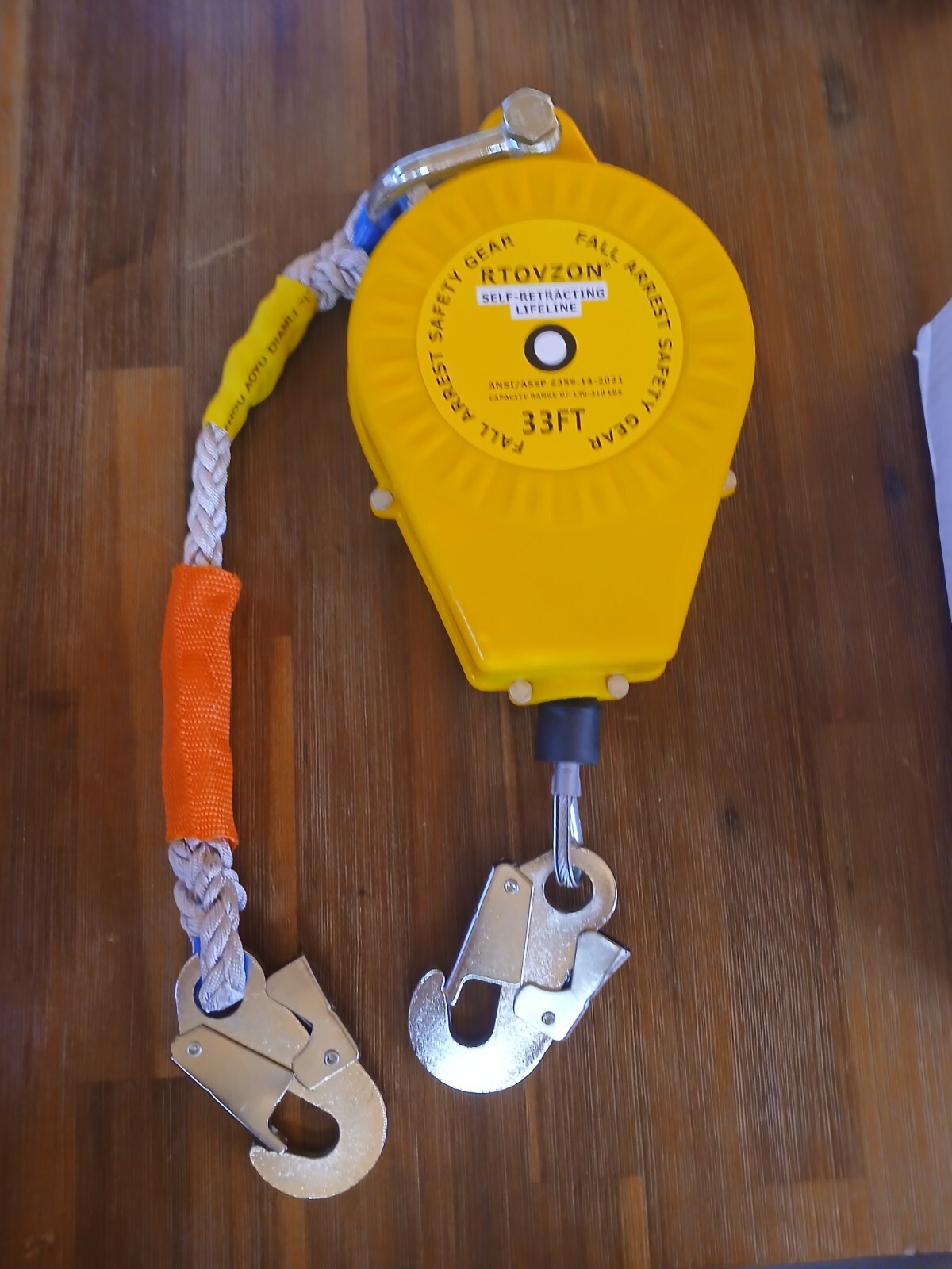 Fall Arrest Safety Gear Protection Equipment Rtovzon 33Ft 130-310 Pounds