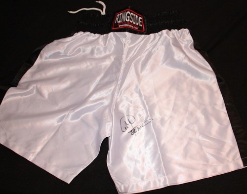 GEORGE FOREMAN AUTOGRAPHED SIGNED RINGSIDE BOXING TRUNKS - Picture 9 of 12