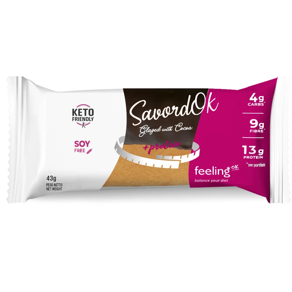FEELING OK SAVORDOK GLASSATO + PROTEIN 43 GR Arancia