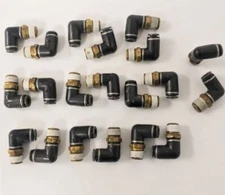 *Pk of 20* SMC 1/4" PTC x 1/4" Male NPT 90 Deg. Elbow - P/N  SMC KV2L07 35S