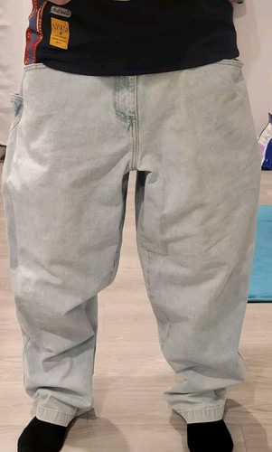 Vintage 90s Karl Kani Extra Baggy Jeans Light Wash Denim Hip Hop Sz 34 Oversized - Picture 14 of 16