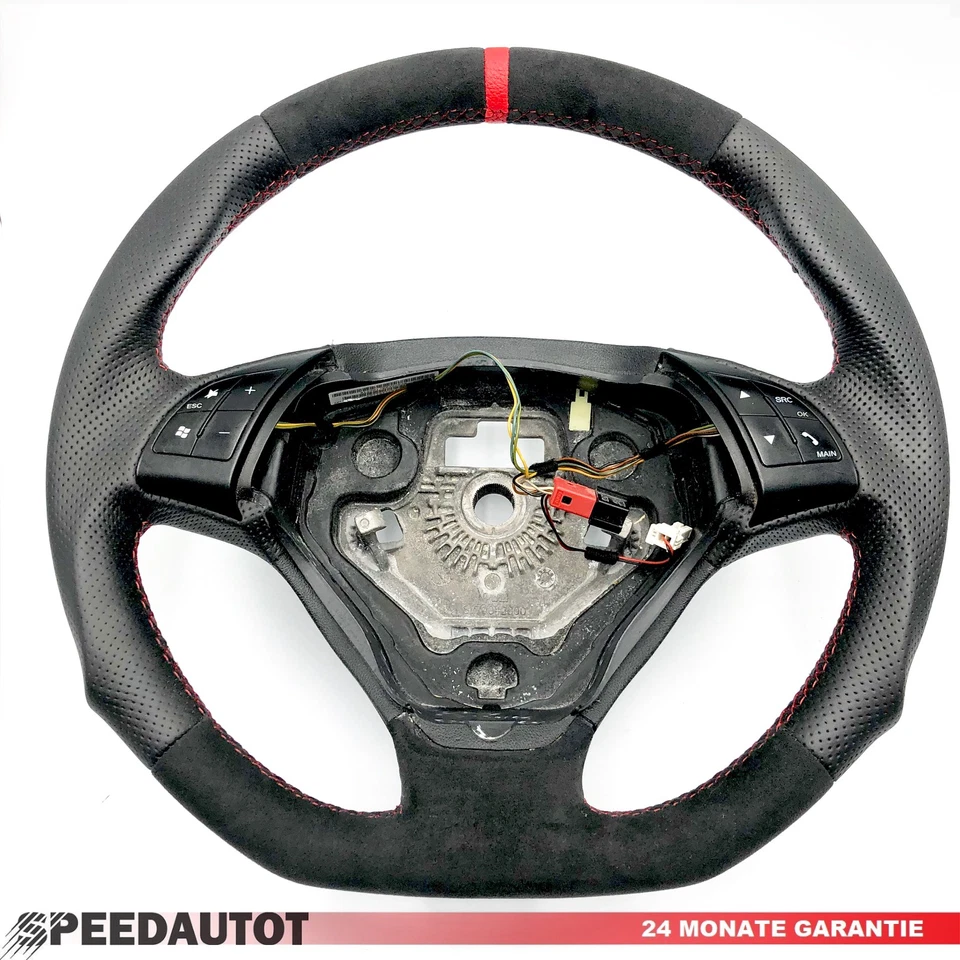 Ricambio Piatto Alcantara Volante Nuovo per Fiat Grande Punto Lederlenkra Rosso - Bild 3 von 3