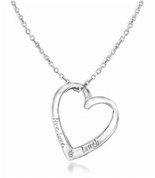 Sterling Silver Rhodium Plated Jewelry - Diamond Live, Love And Laugh Jewelry Sterling Silver Rhodium Plated Jewelry - Diamond Live, Love And Laugh Jewelry