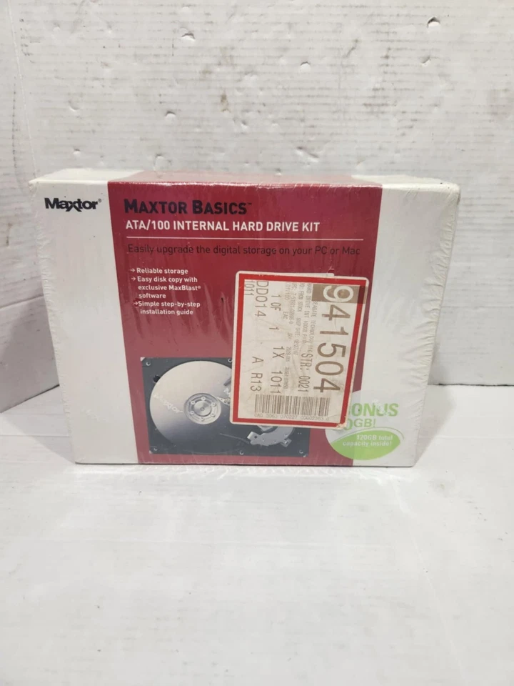 Maxtor DiamondMax Plus Hard Drive Kit 100GB w/Bonus 20GB Factory Sealed NIP - Image 4 of 4