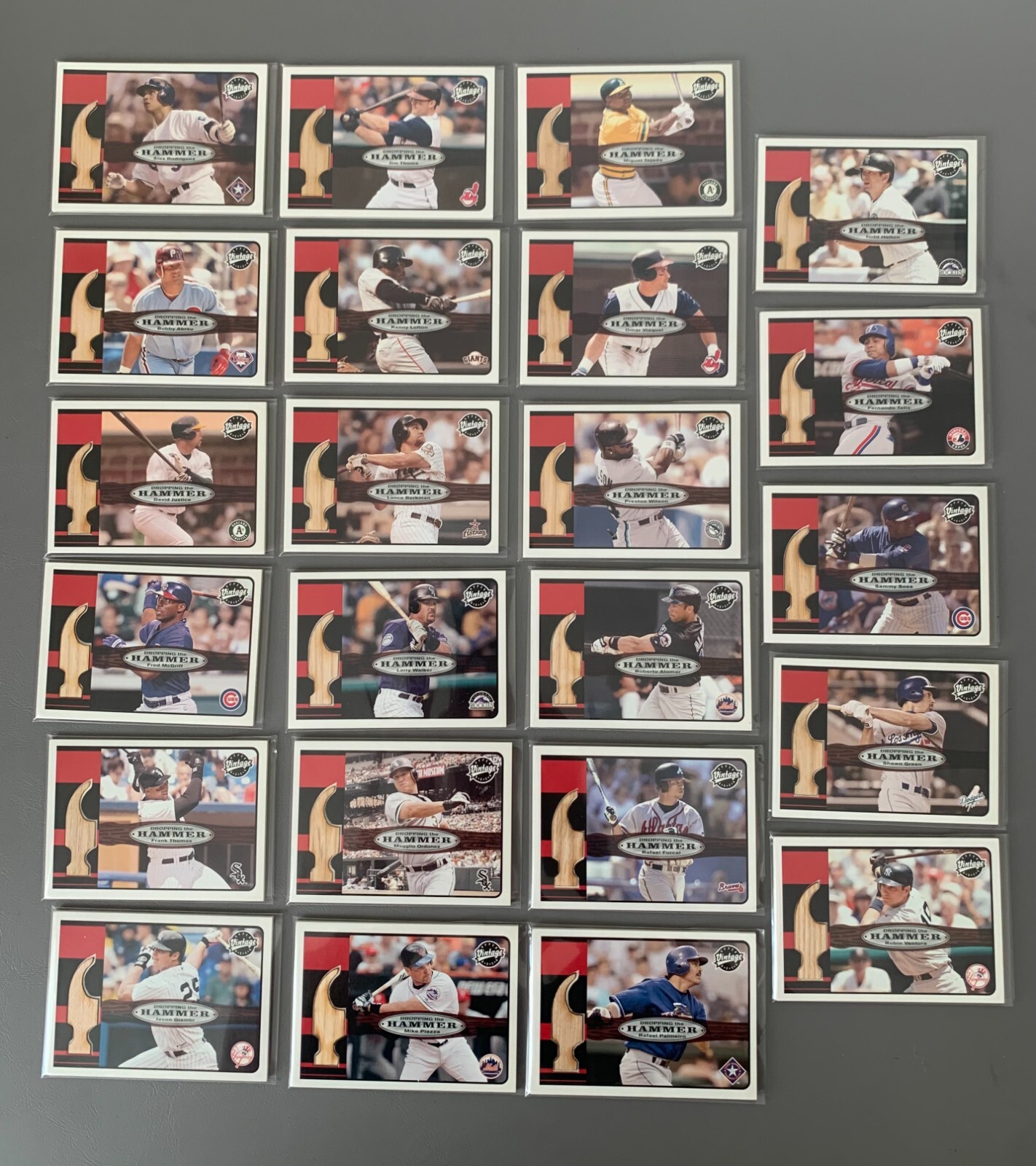 2003 Upper Deck Vintage Dropping the Hammer Game Used Bat Card 03 UD - You Pick