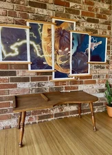 Anime Demon Slayer Wall Art 5 Wood Framed Panels- Zenitsu Agatsuma