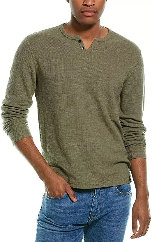 Thermal knit henley cheap