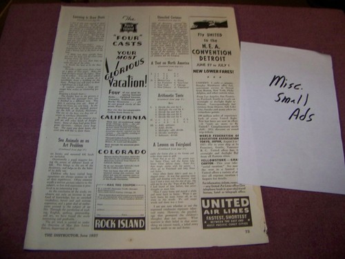 Anuncios impresos vintage de 1937 de la revista Standard Fruit & Steamship/United Airline - Imagen 2 de 2