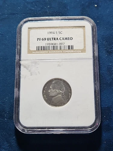 1994 S JEFFERSON NICKEL 5C NGC PF 69 ULTRA CAMEO