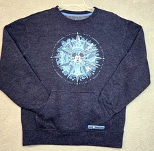 Walt Disney World Parks Compass Graphic Pullover Sweatshirt - Men's Small - Blue