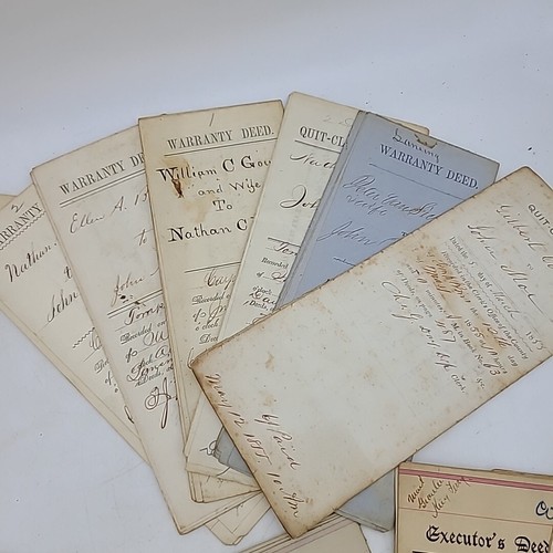 16 Financial Documents Ephemera Lot 1850's through 1927 Deeds Mortgages Bond - Picture 3 of 12